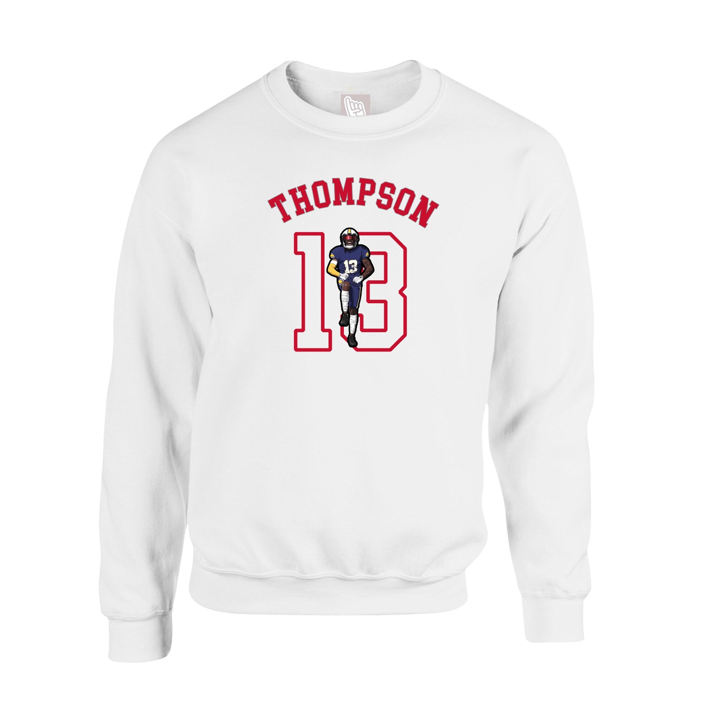 Fleece Crew — Shirsey Arch in White