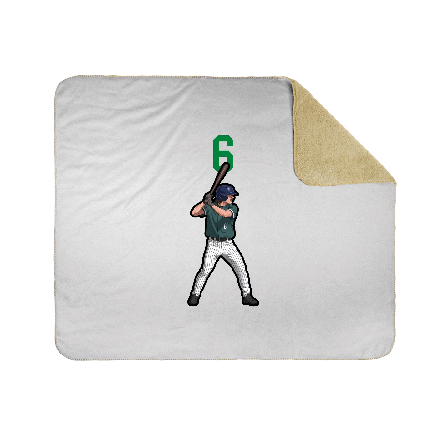 Throw Blanket — Number Top in White