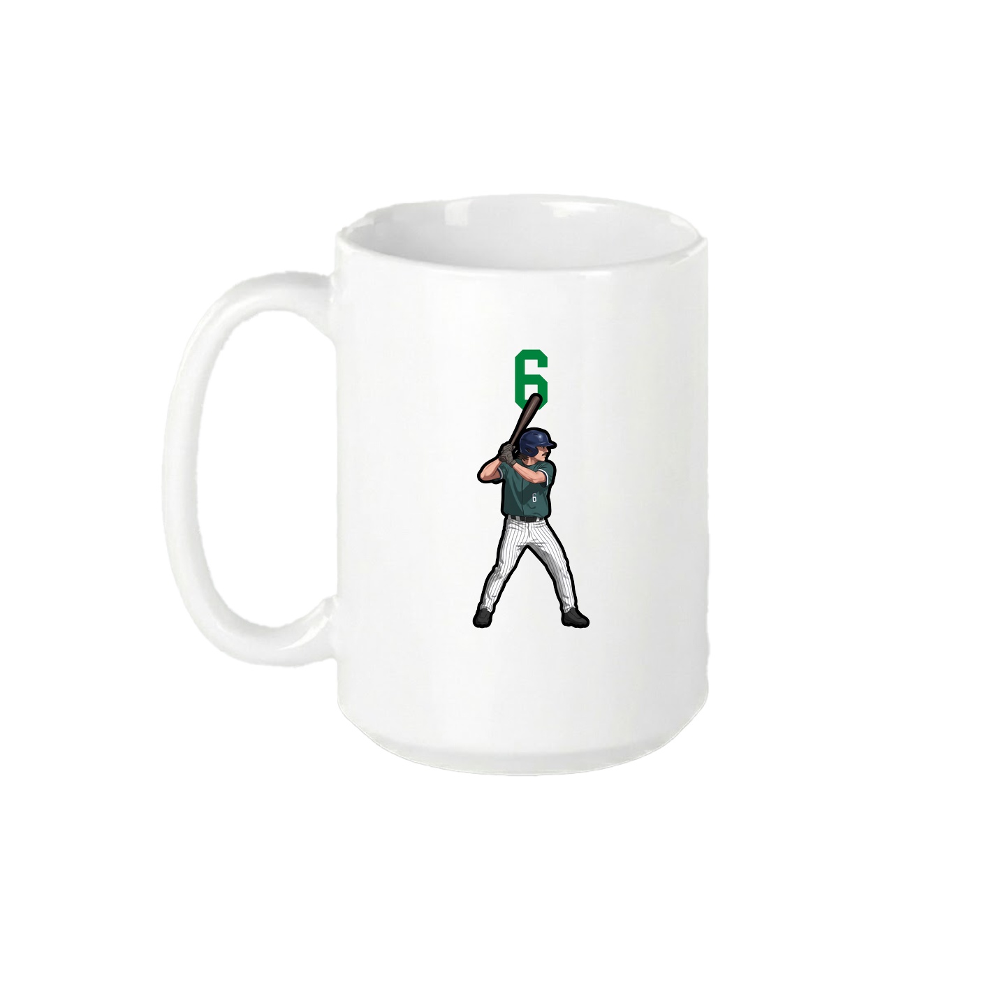 15oz Coffee Mug — Number Top in White