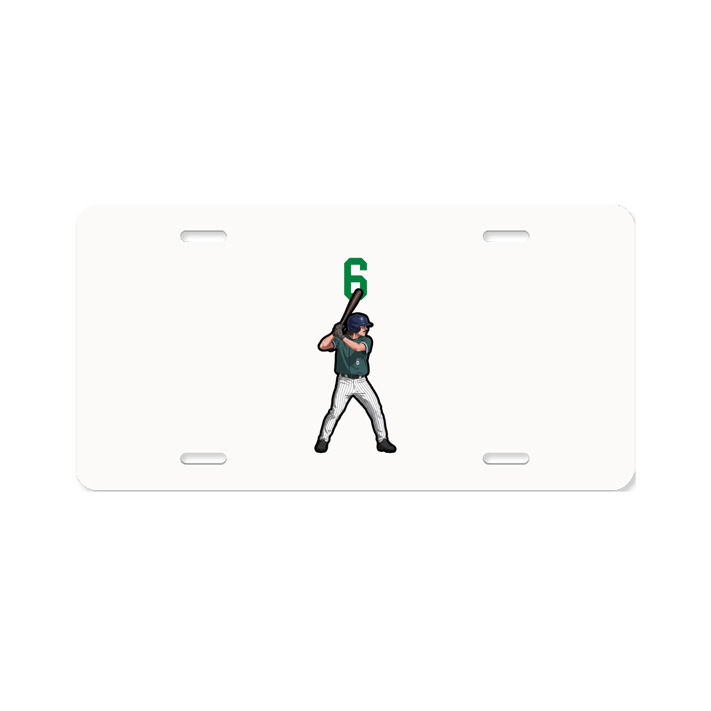 License Plate — Number Top in Classic
