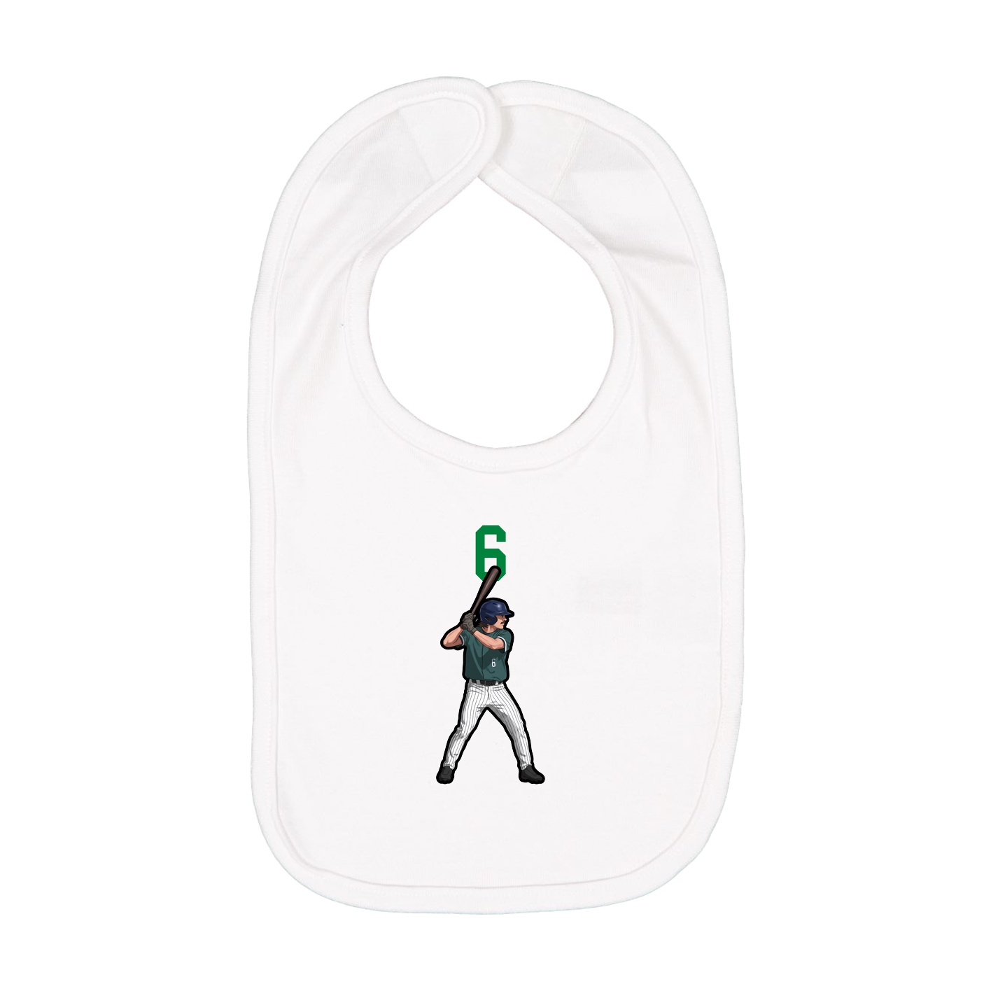 Infant Bib — Number Top in White