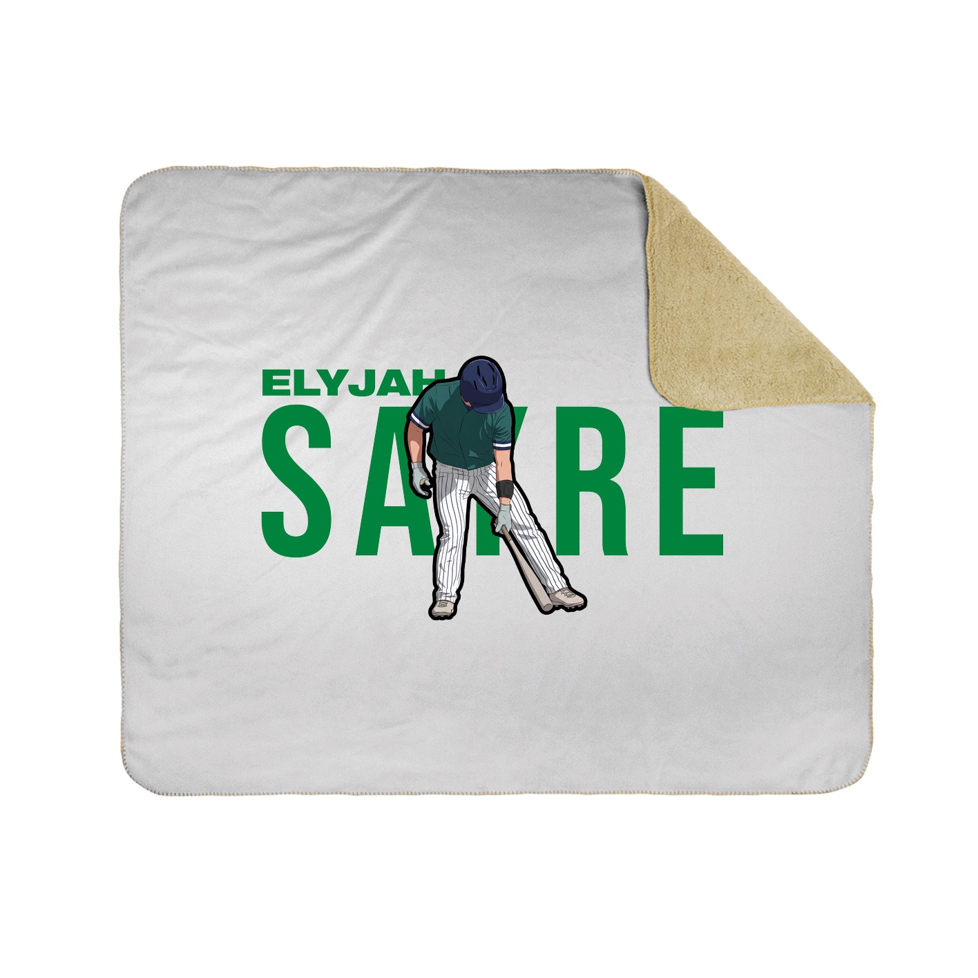 Throw Blanket — Player Name in White