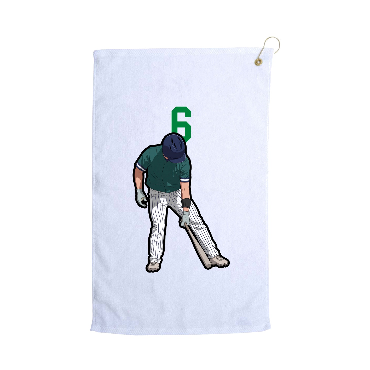Golf Towel — Number Top in White
