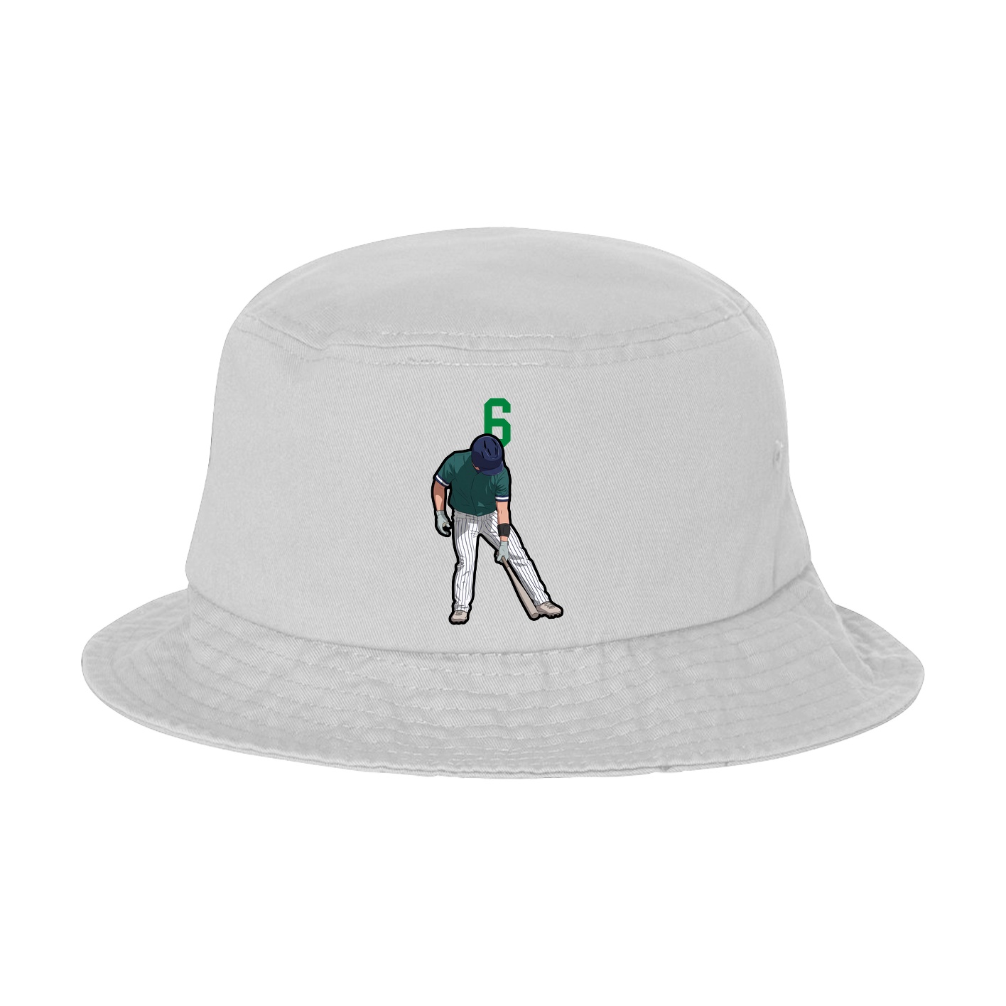 Bucket Cap — Number Top in White