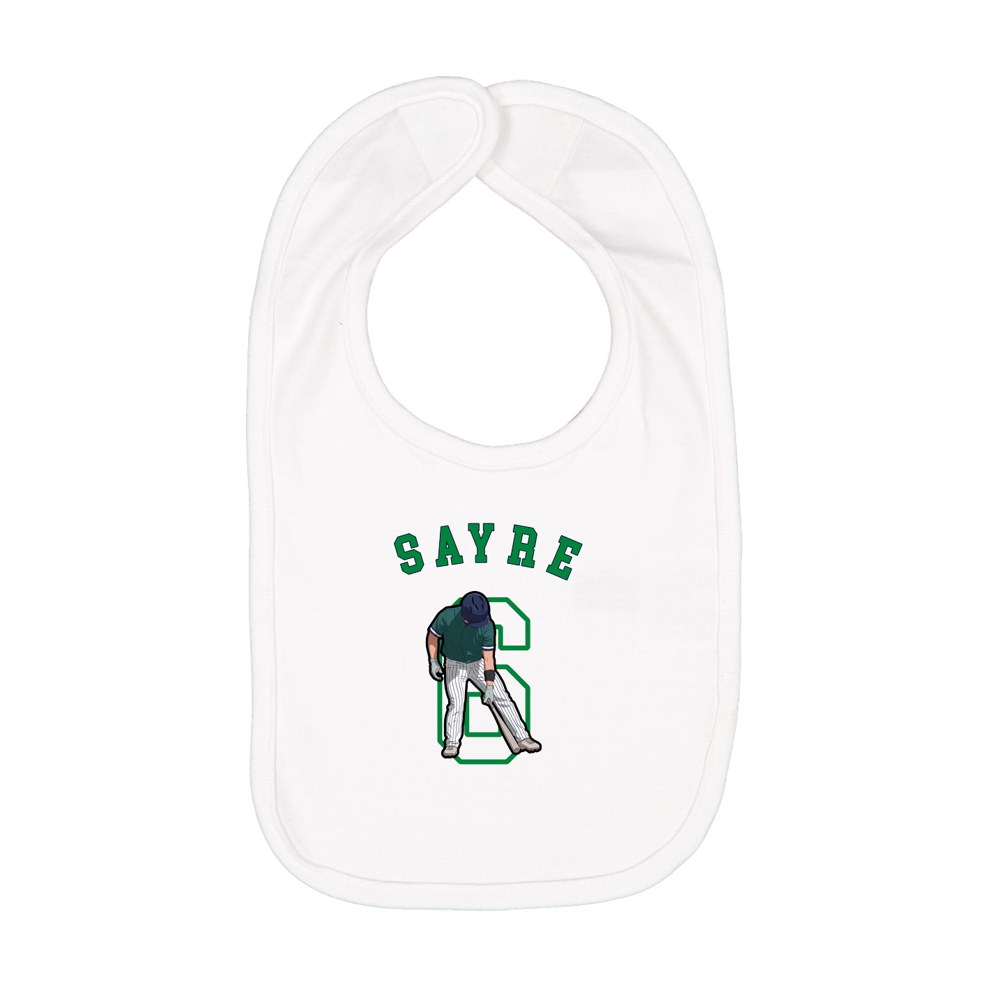 Infant Bib — Shirsey Arch in White