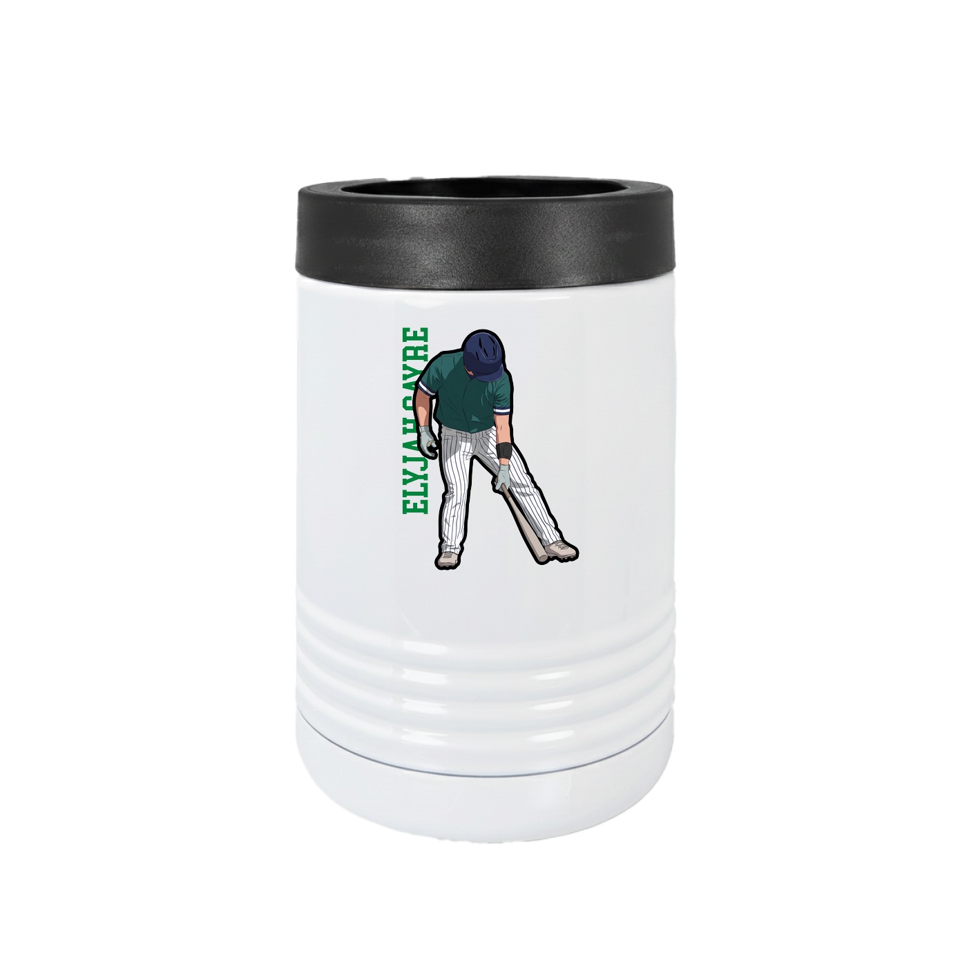 Beverage Holder — Name Vertical in White