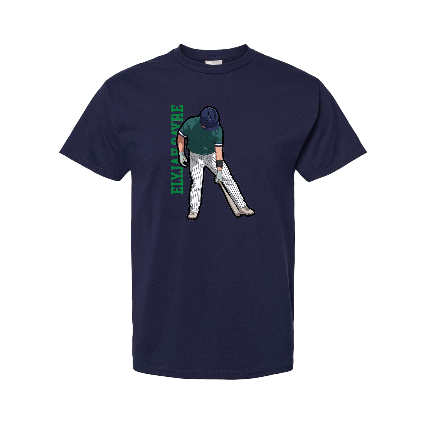 Tee — Name Vertical in Navy