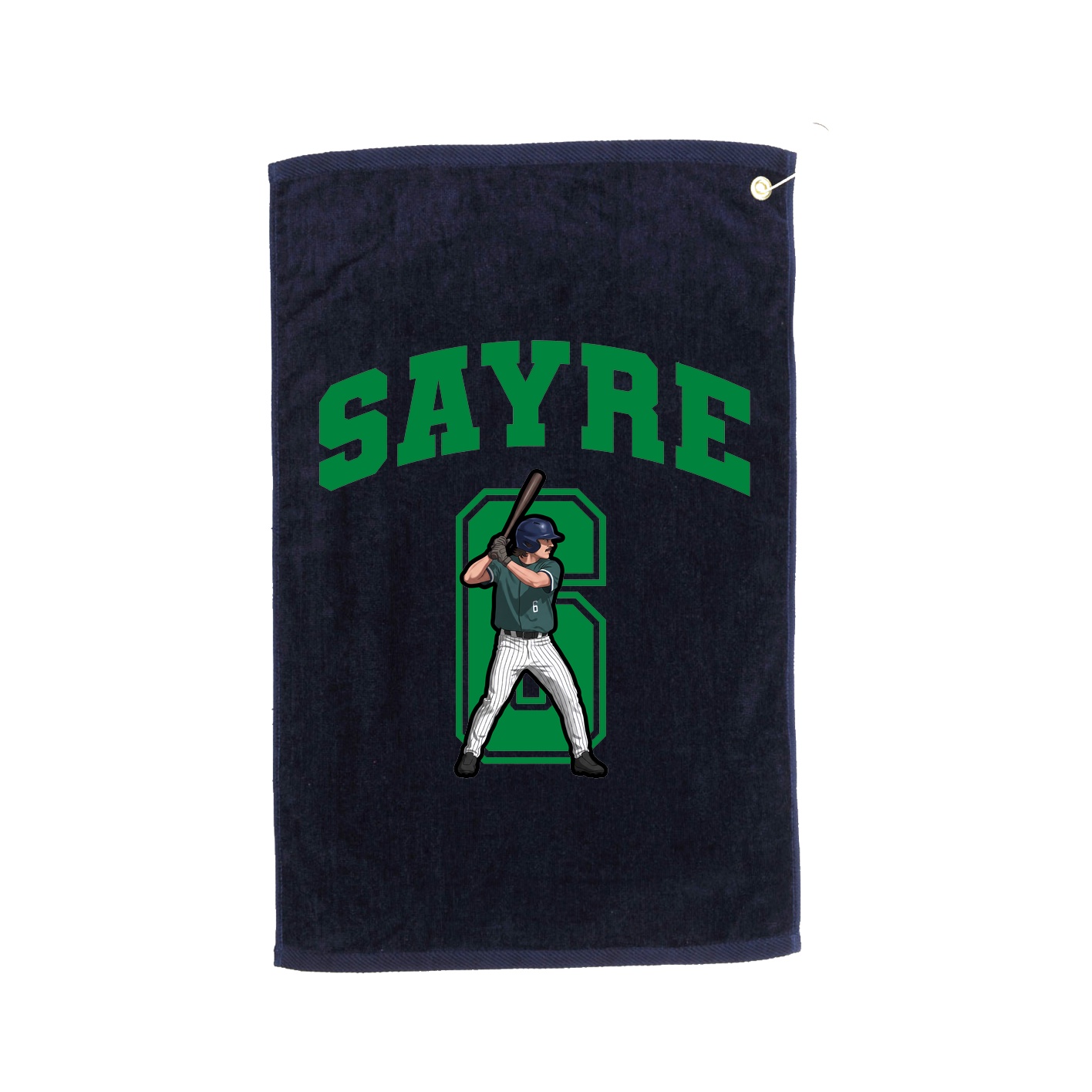 Golf Towel — Number in Navy