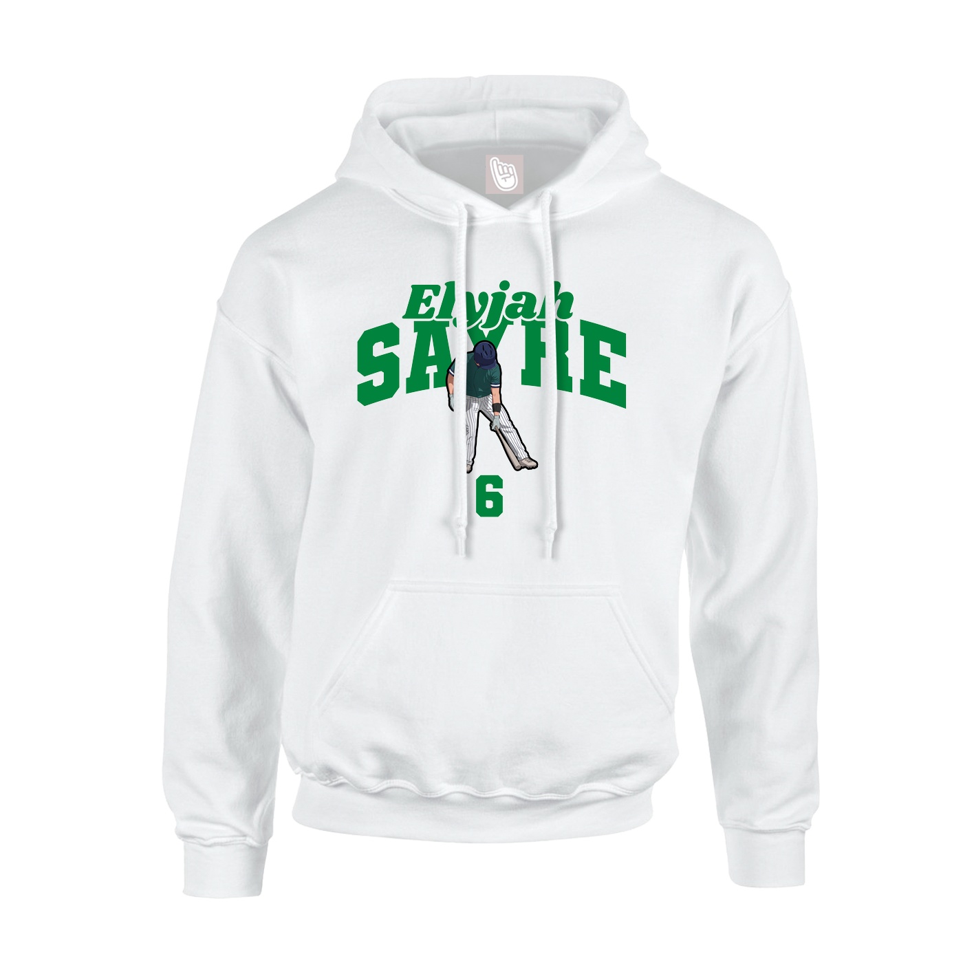 Hoodie — Signature Arch in White