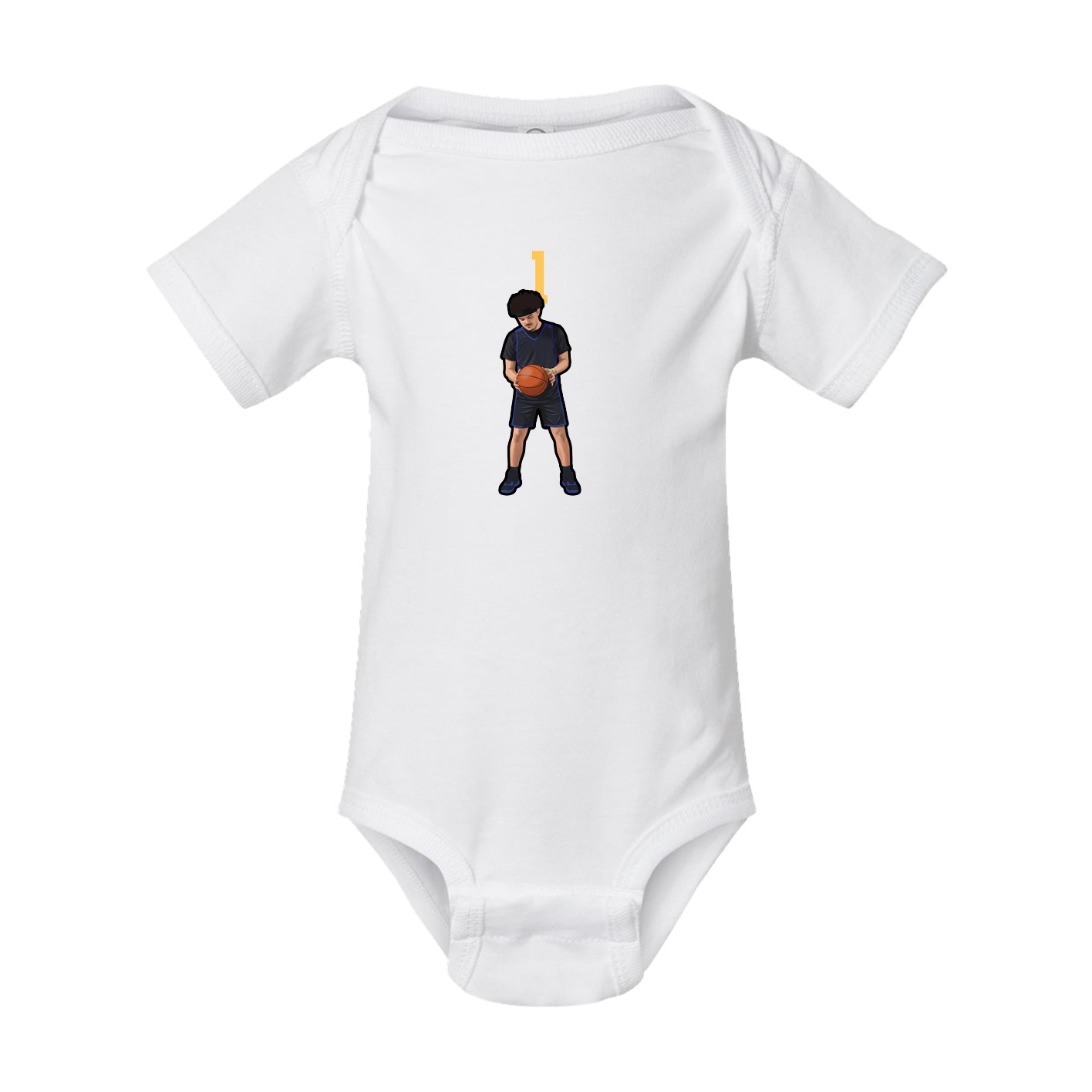 Baby Onesie — Number Top in White