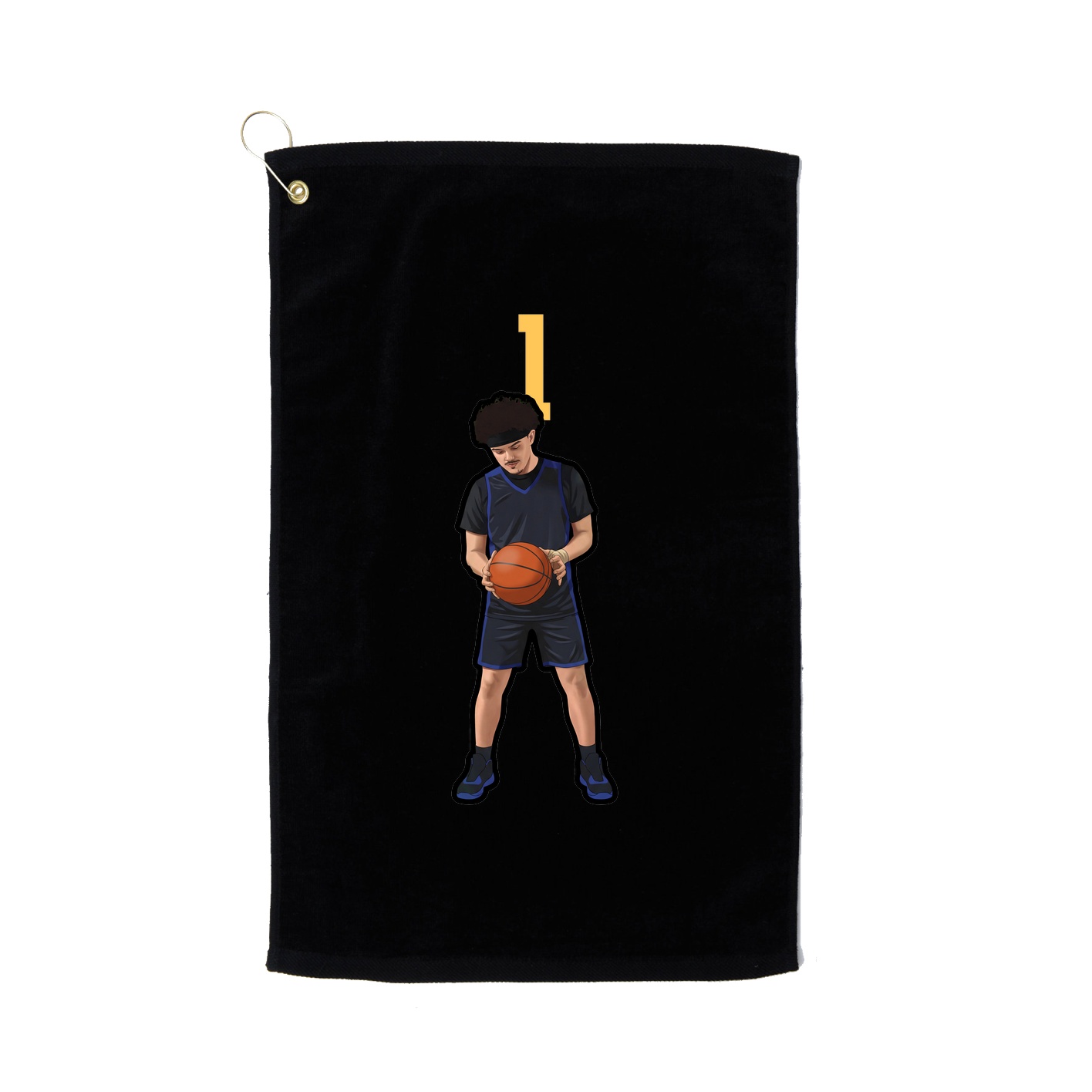 Golf Towel — Number Top in Black