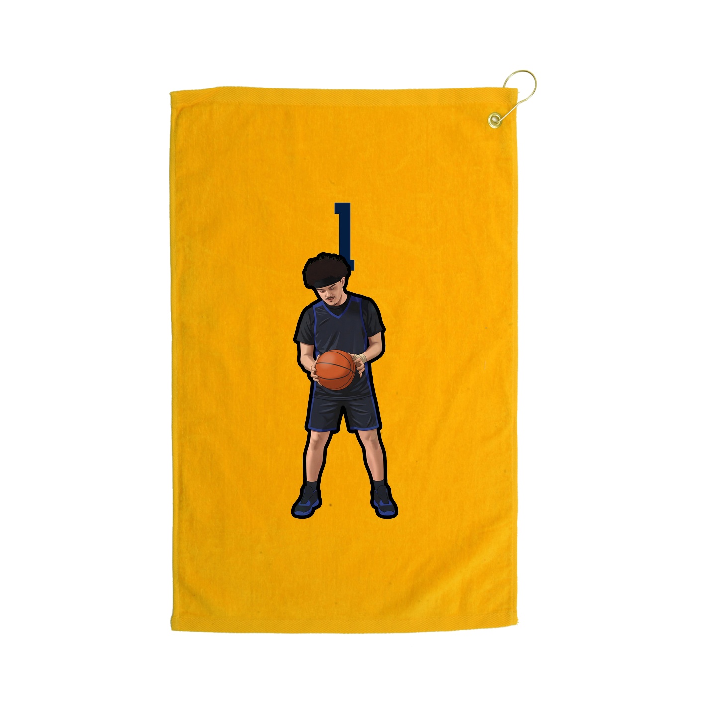Golf Towel — Number Top in Gold