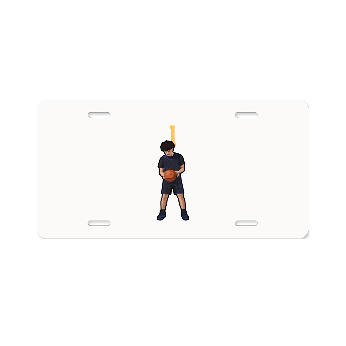 License Plate — Number Top in Classic