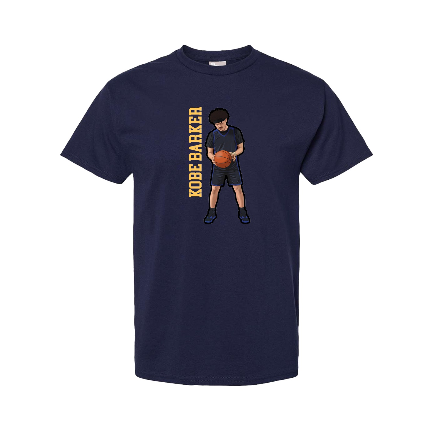 Tee — Name Vertical in Navy