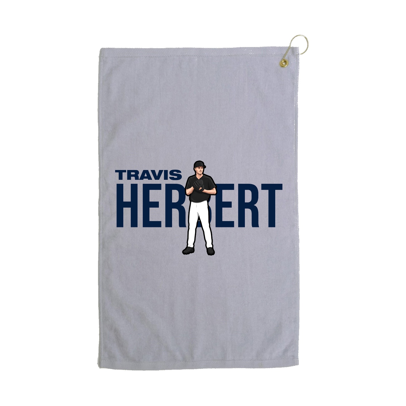 Golf Towel — Player Name in Grey