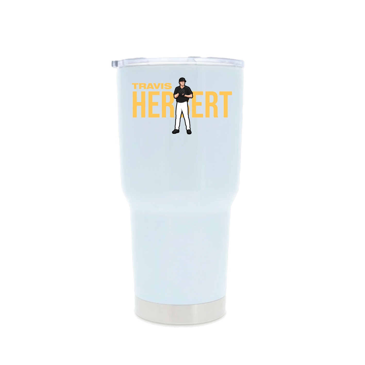 30oz Stainless Steel Tumbler — Player Name in White