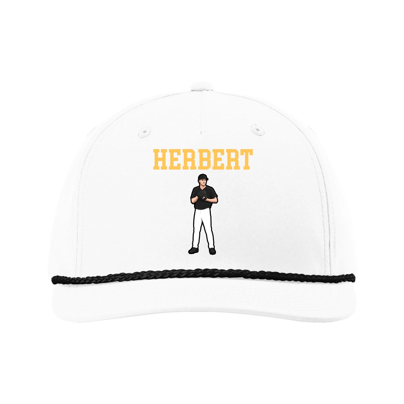 Five-Panel Classic Rope Cap — Shirsey in White