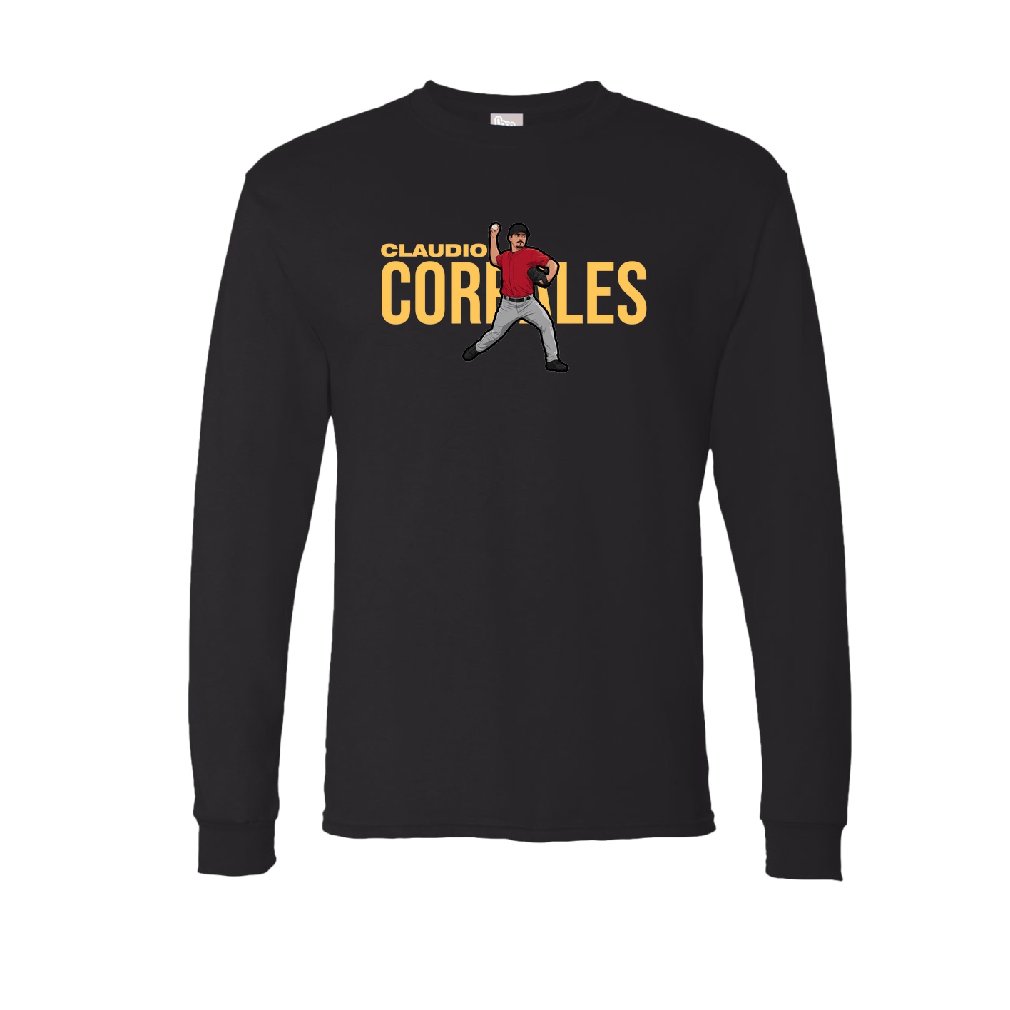 Long Sleeve Tee — Player Name in Black