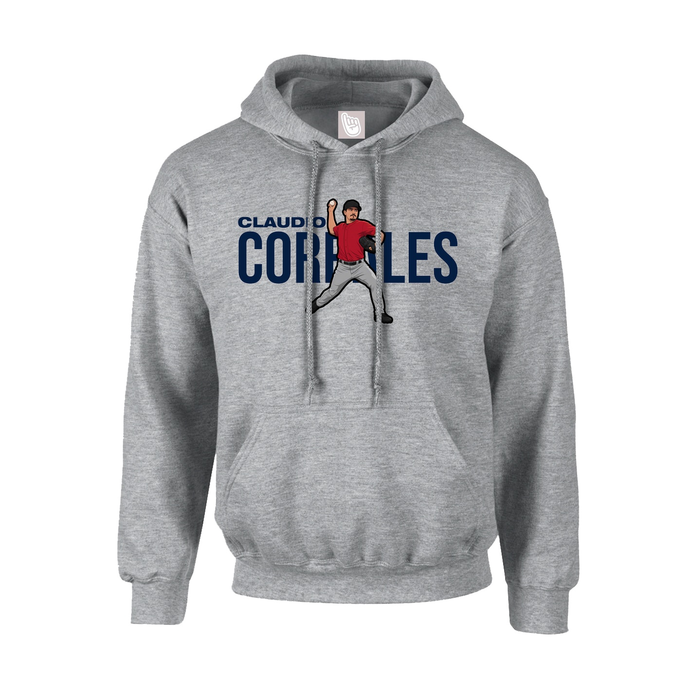 Hoodie — Player Name in Grey