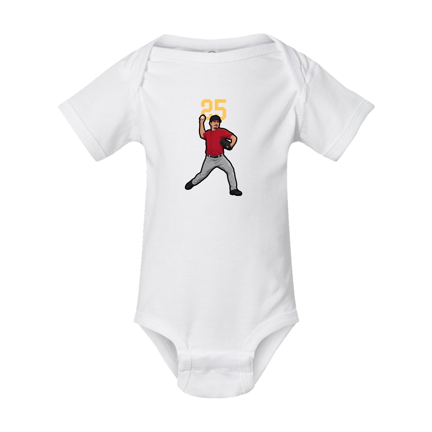 Baby Onesie — Number Top in White