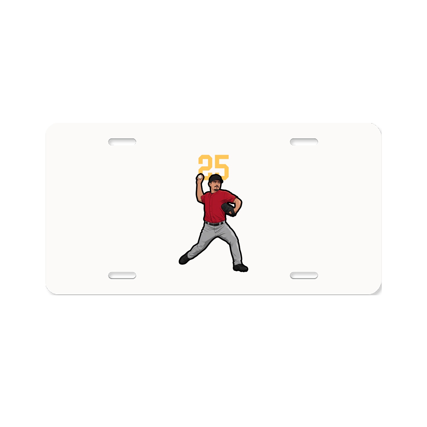 License Plate — Number Top in Classic