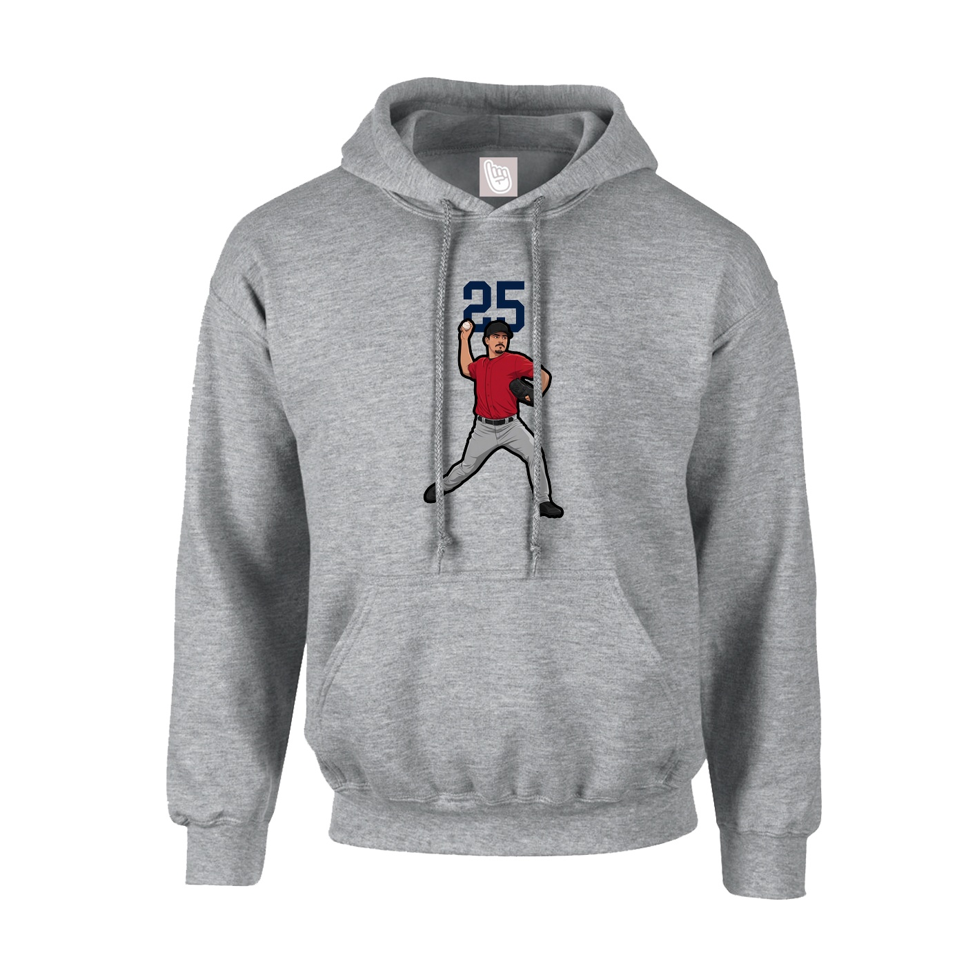 Youth Hoodie — Number Top in Grey