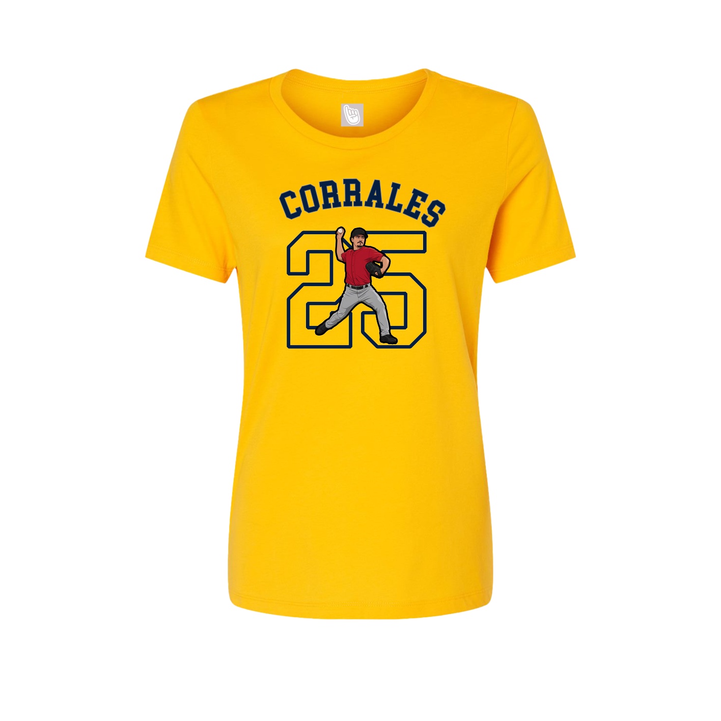 Fitted Women's Tee — Shirsey Arch in Gold