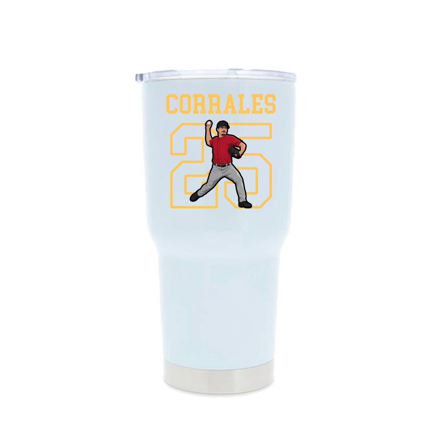 30oz Stainless Steel Tumbler — Shirsey in White