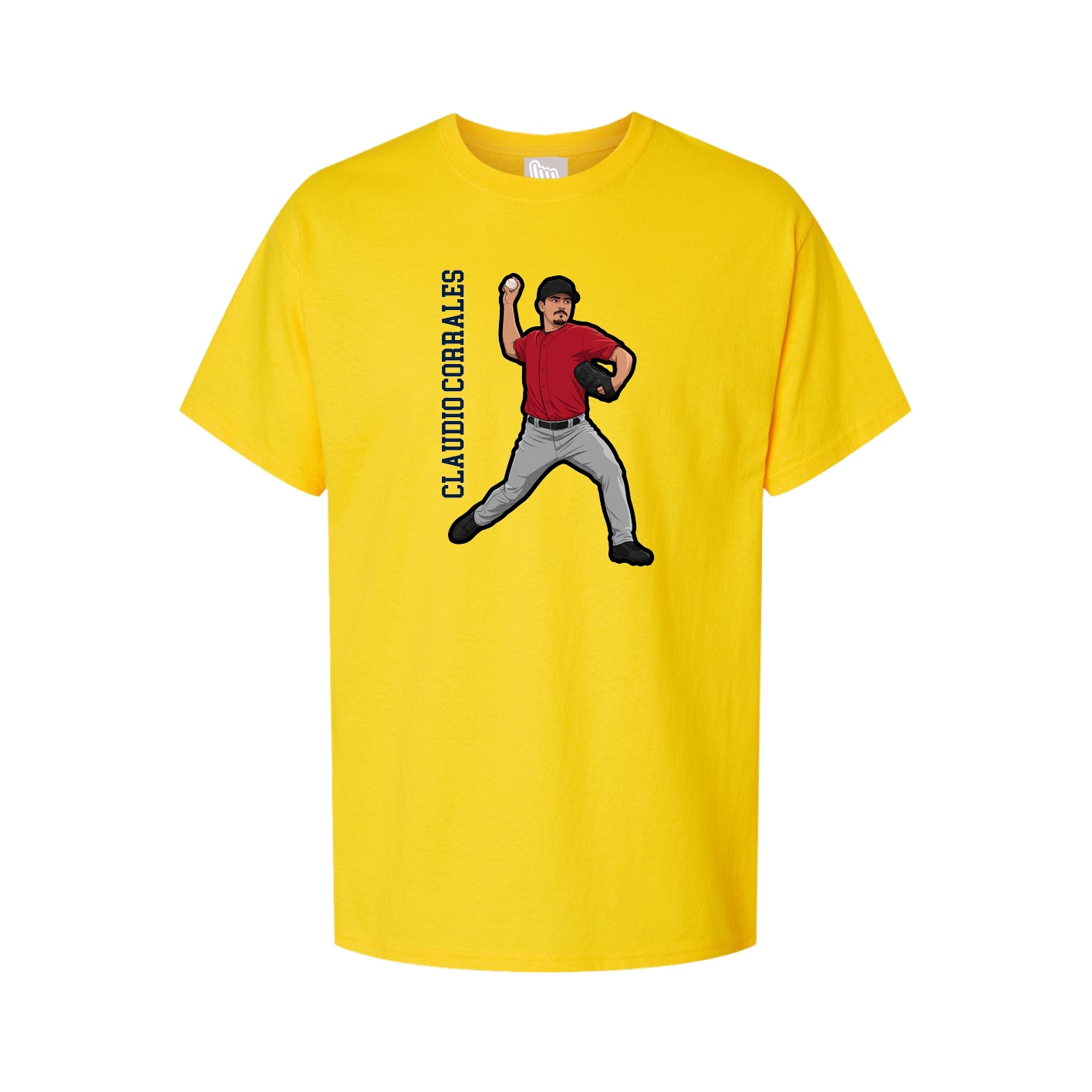 Youth Tee — Name Vertical in Gold