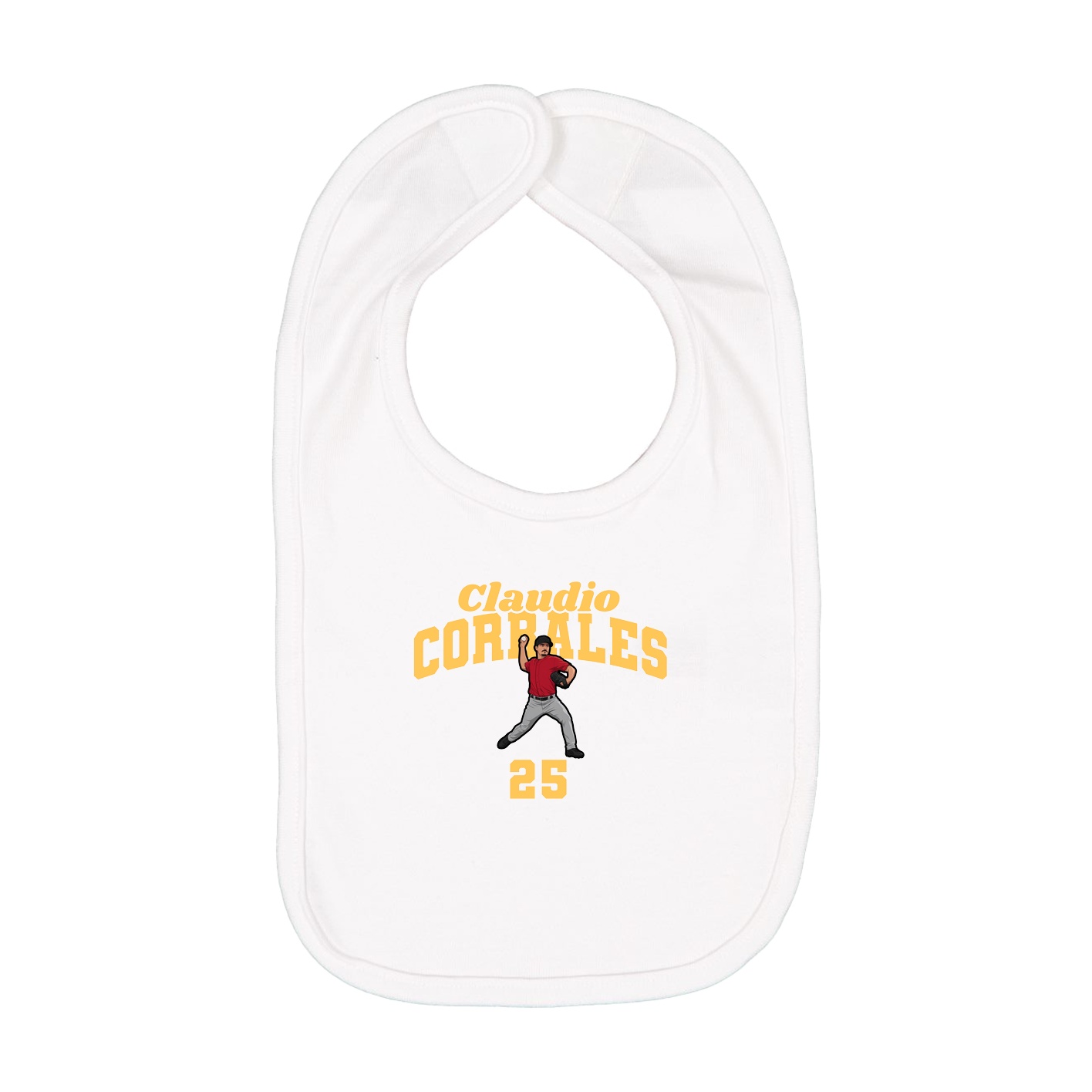Infant Bib — Signature Arch in White