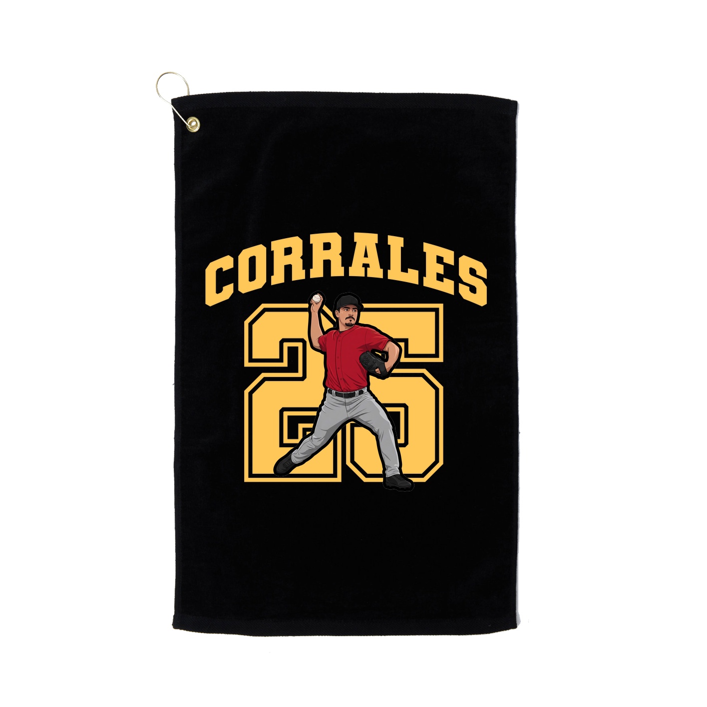 Golf Towel — Number in Black