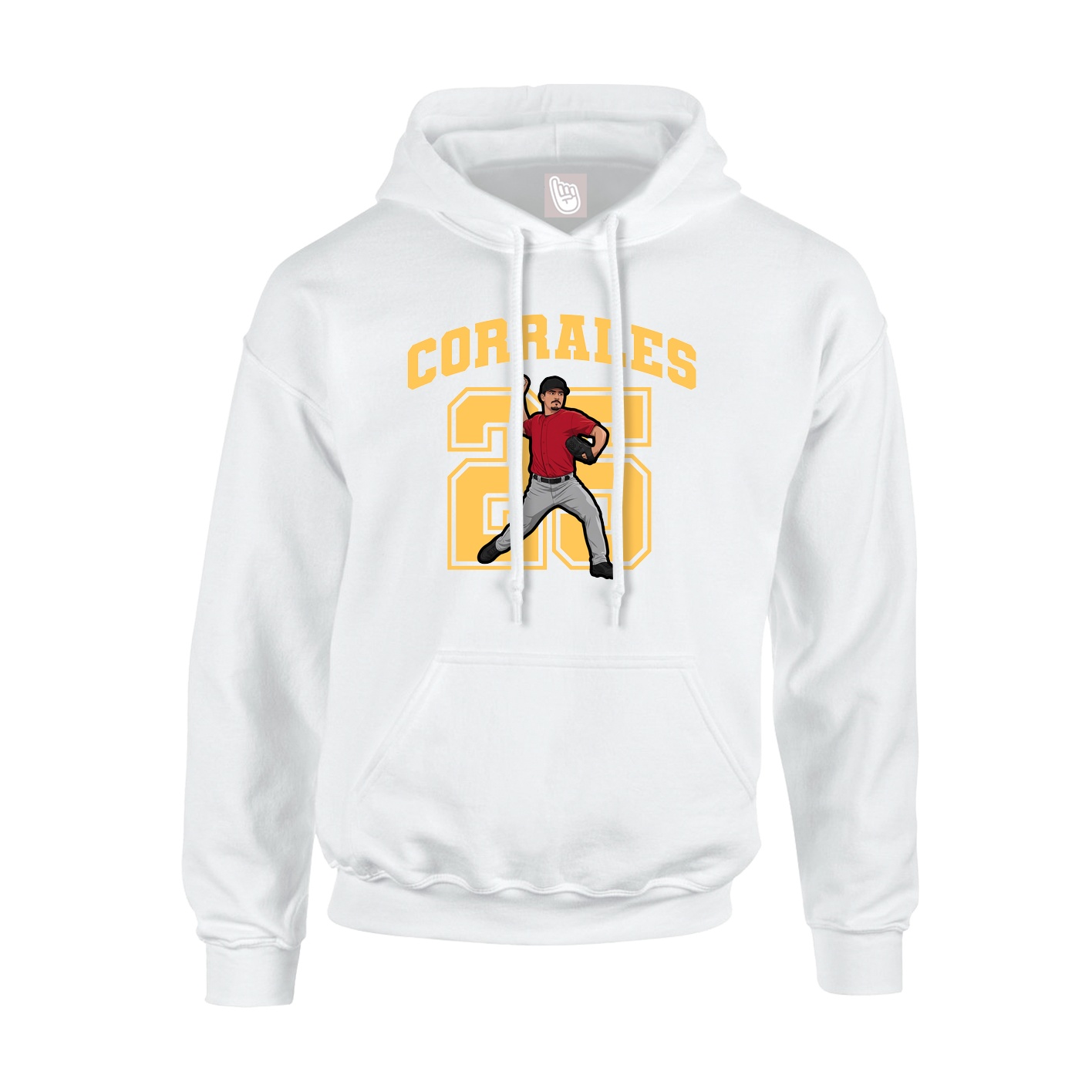 Hoodie — Number in White