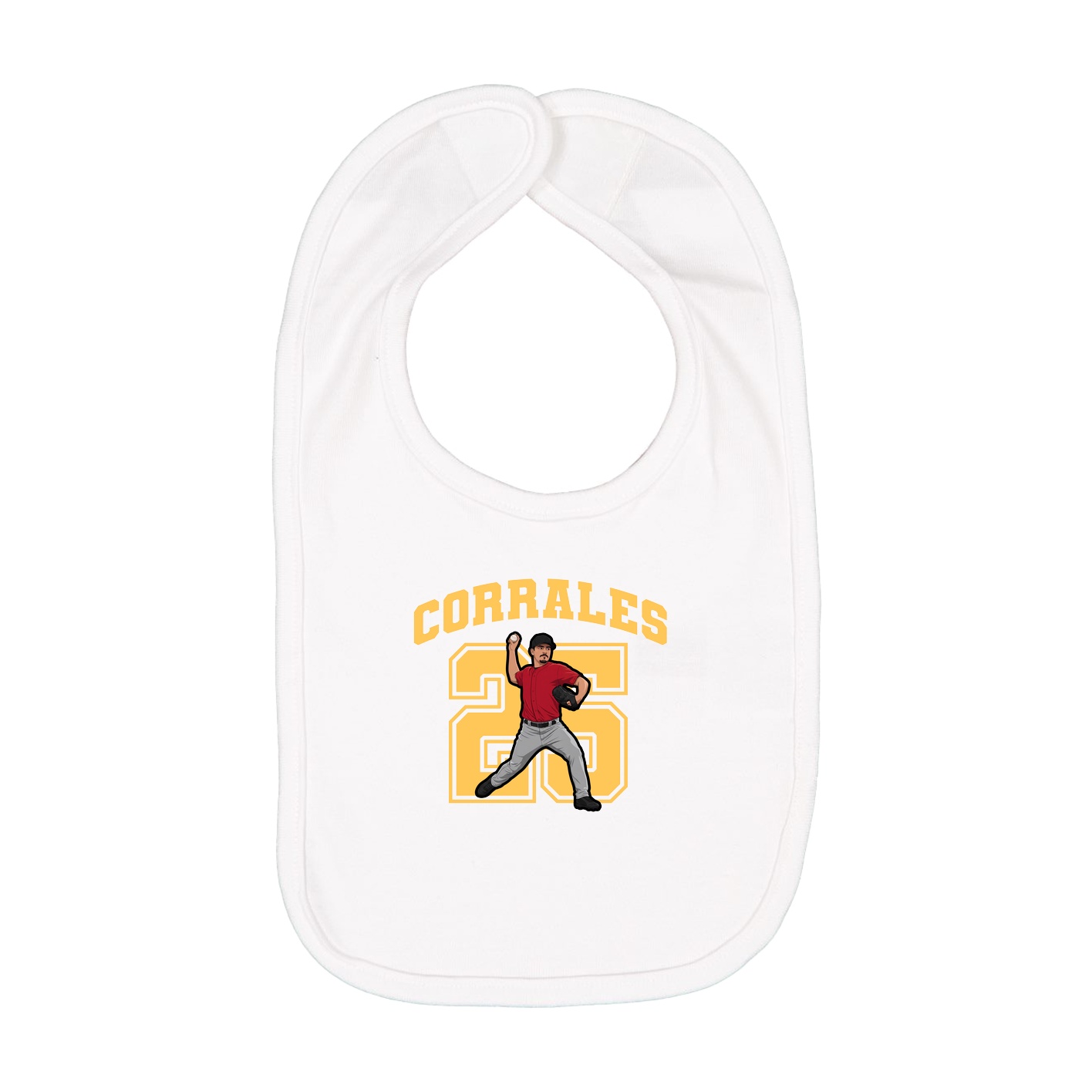 Infant Bib — Number in White