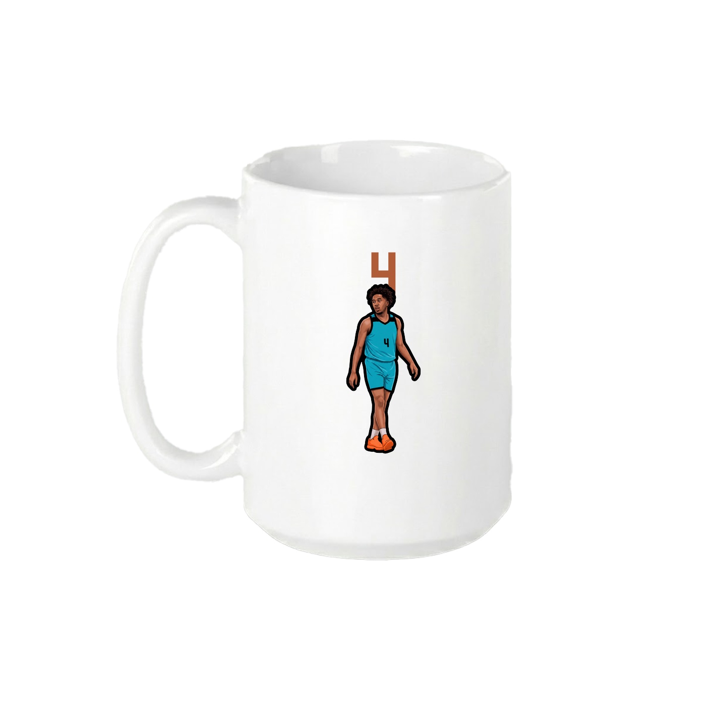 15oz Coffee Mug — Number Top in White