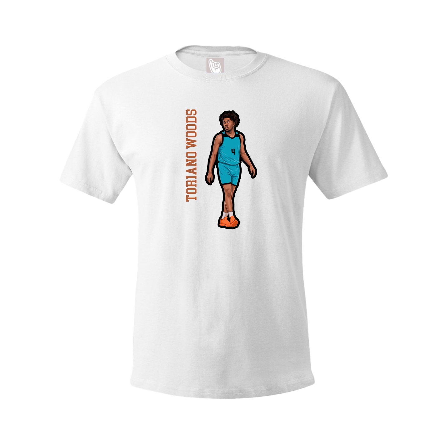Youth Tee — Name Vertical in White