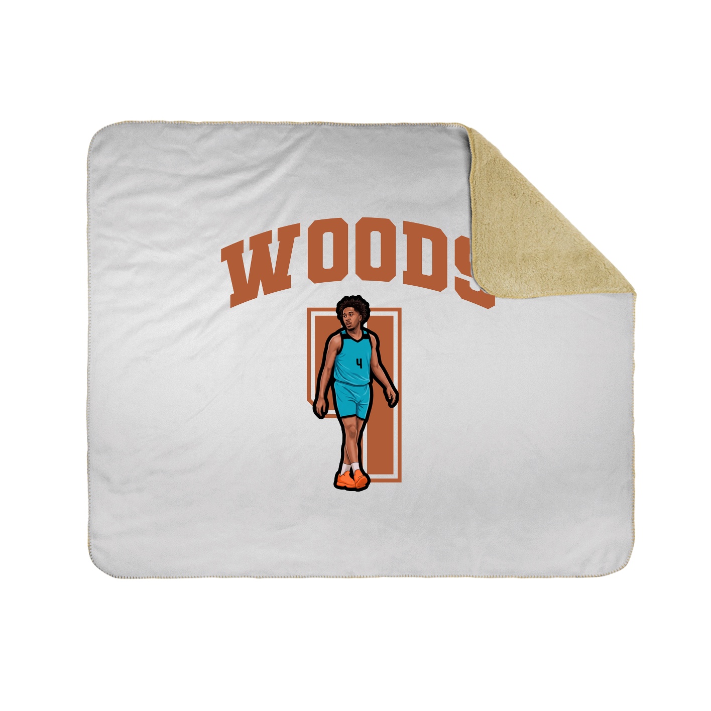 Throw Blanket — Number in White