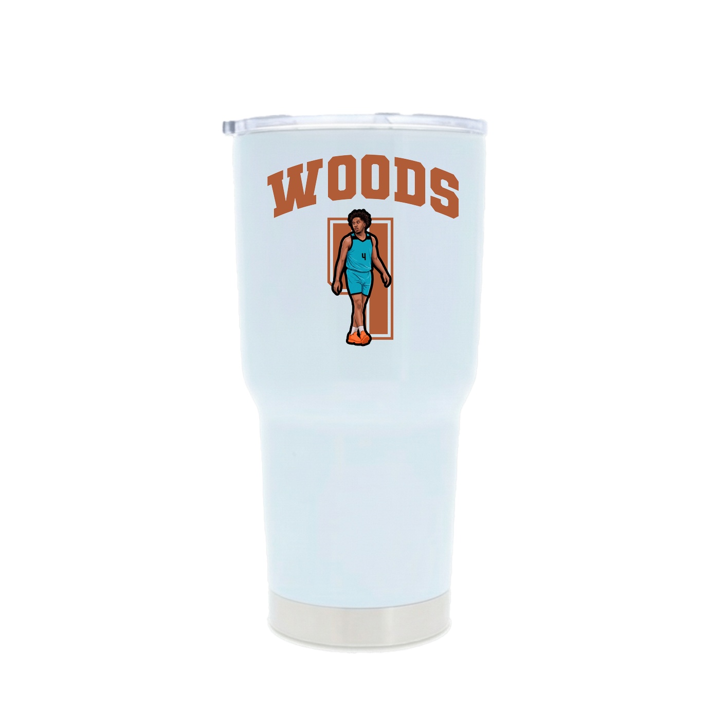 30oz Stainless Steel Tumbler — Number in White