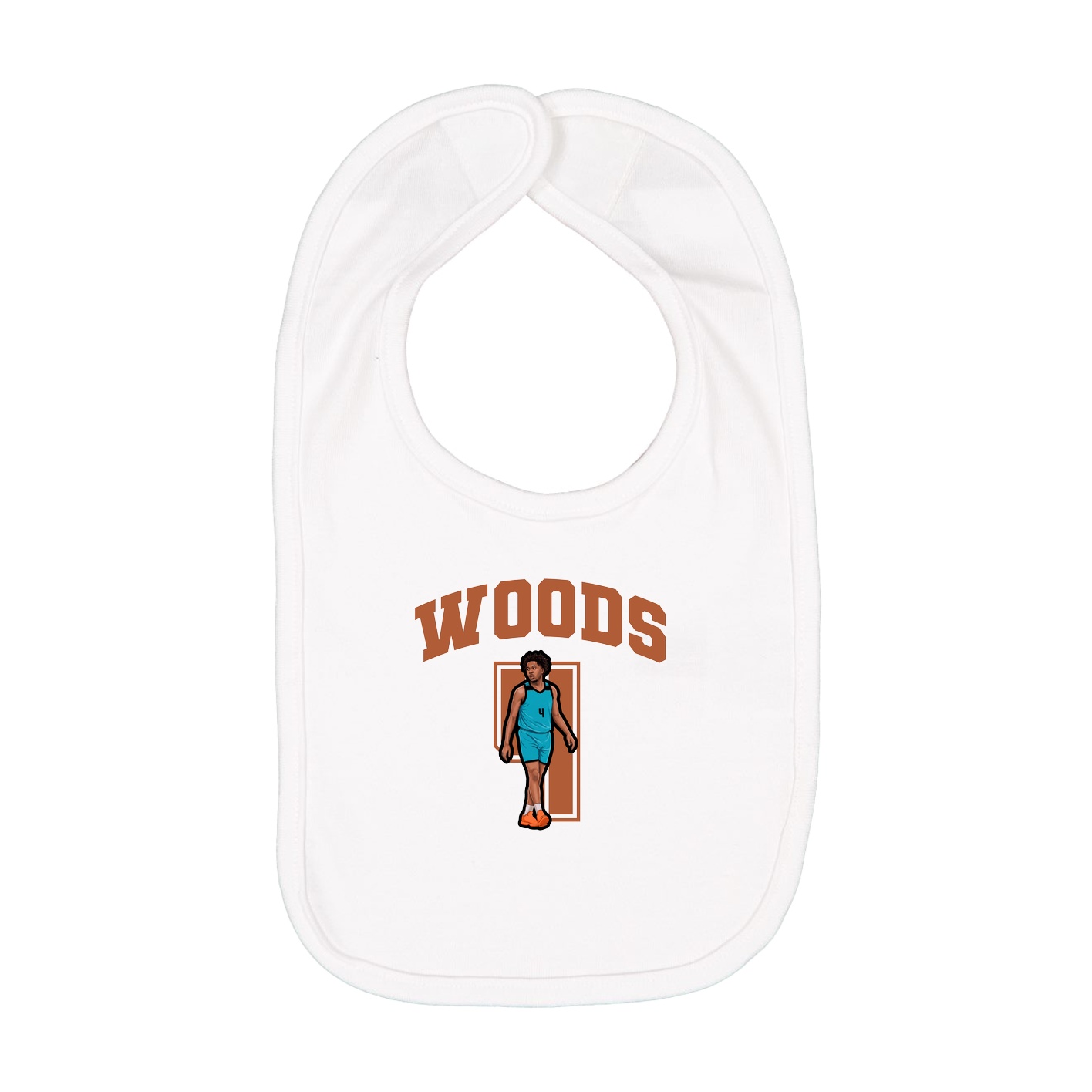 Infant Bib — Number in White