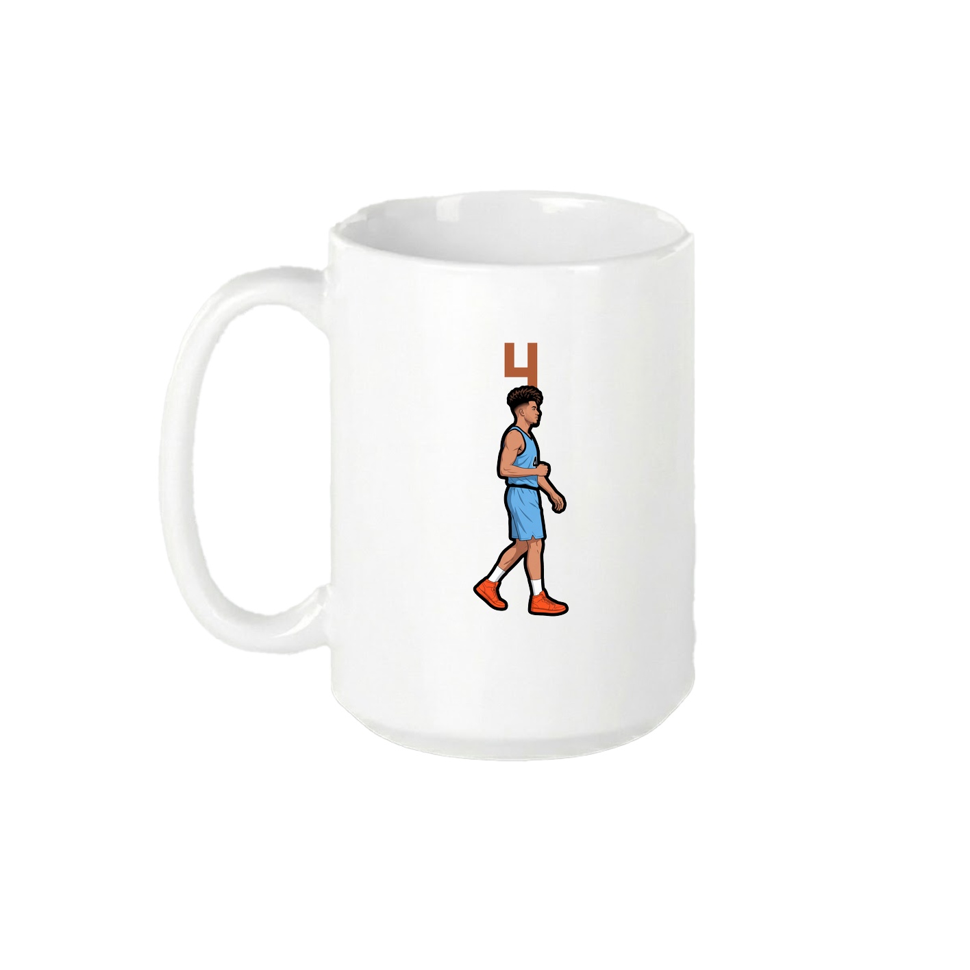 15oz Coffee Mug — Number Top in White