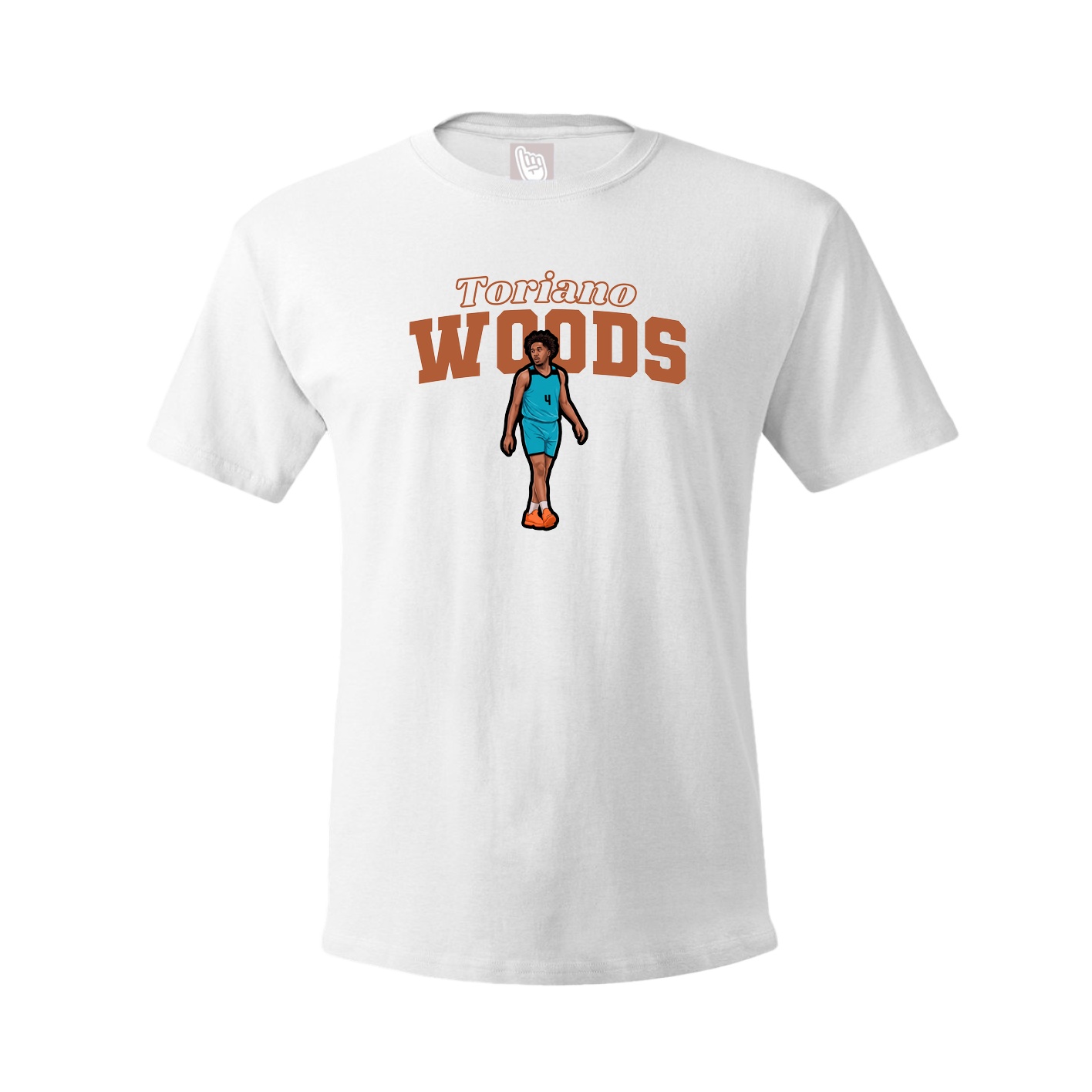 Youth Tee — Name Arch in White