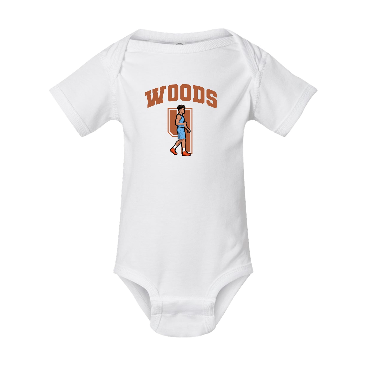 Baby Onesie — Number in White