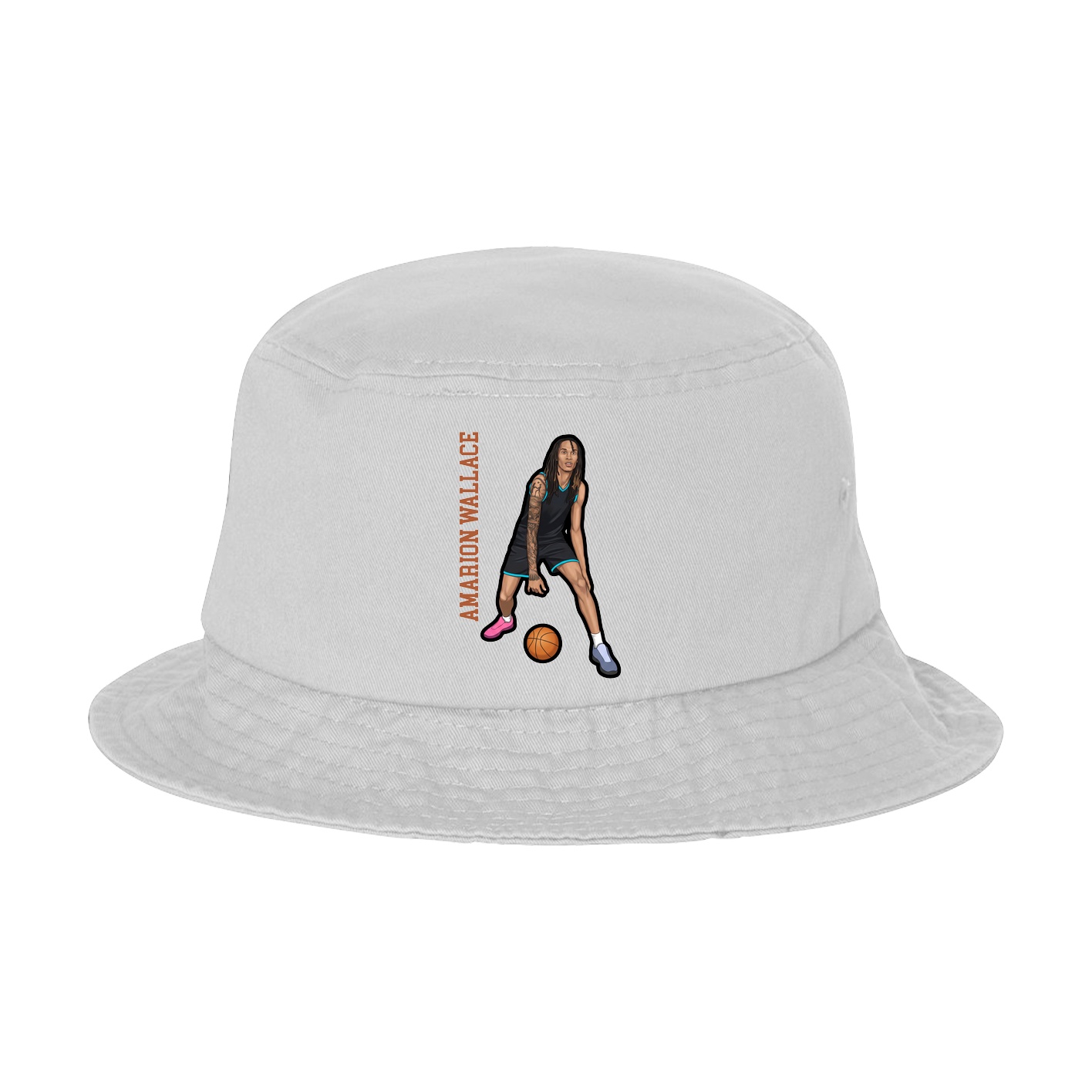 Bucket Cap — Name Vertical in White