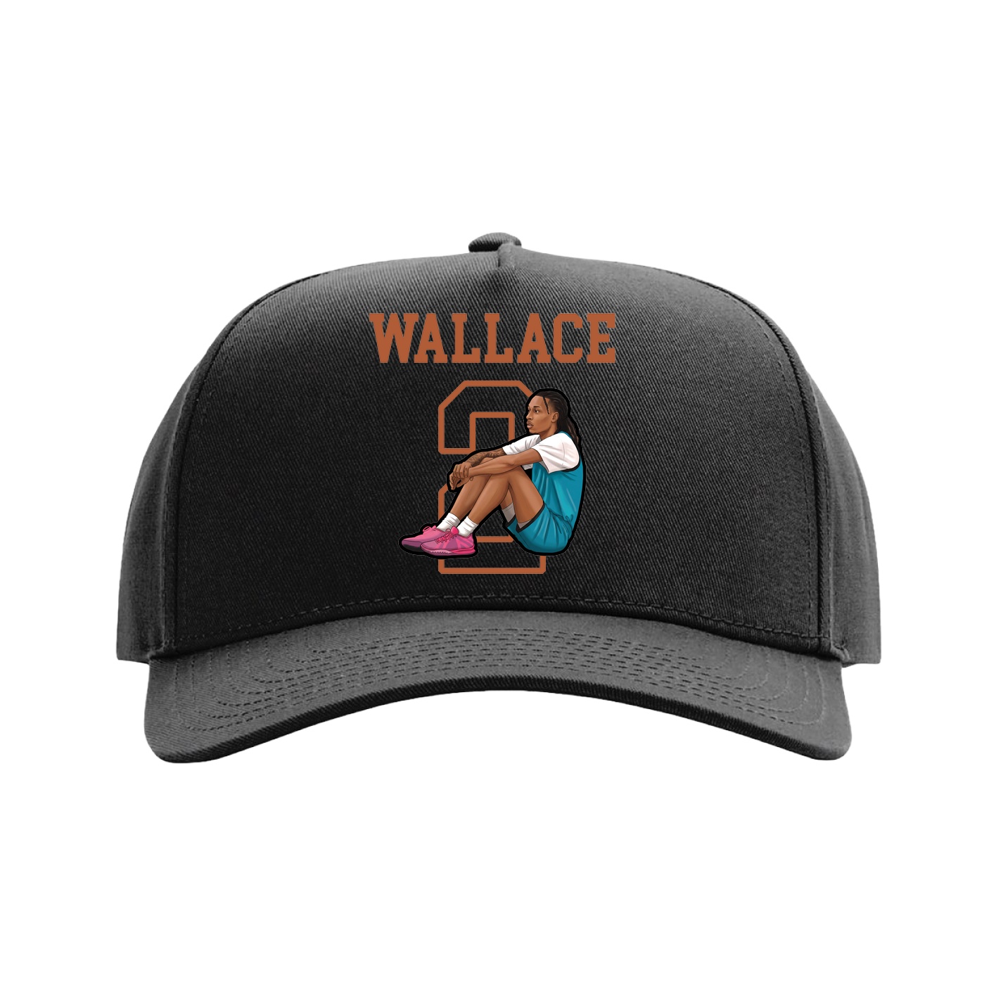 Full Fabric Five-Panel Champ Cap — Shirsey in Black
