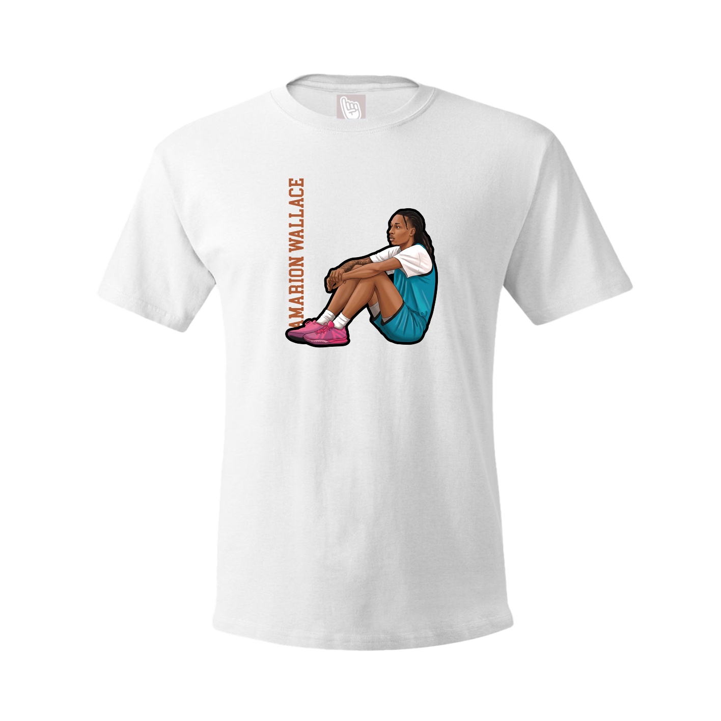 Youth Tee — Name Vertical in White