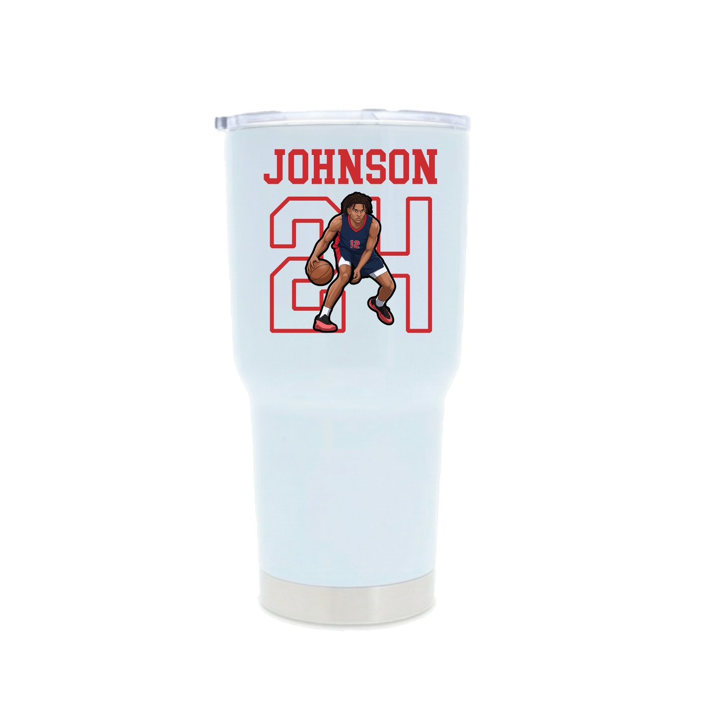30oz Stainless Steel Tumbler — Shirsey in White