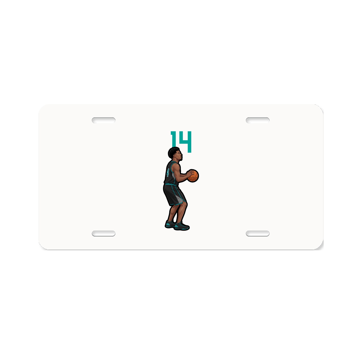 License Plate — Number Top in Classic