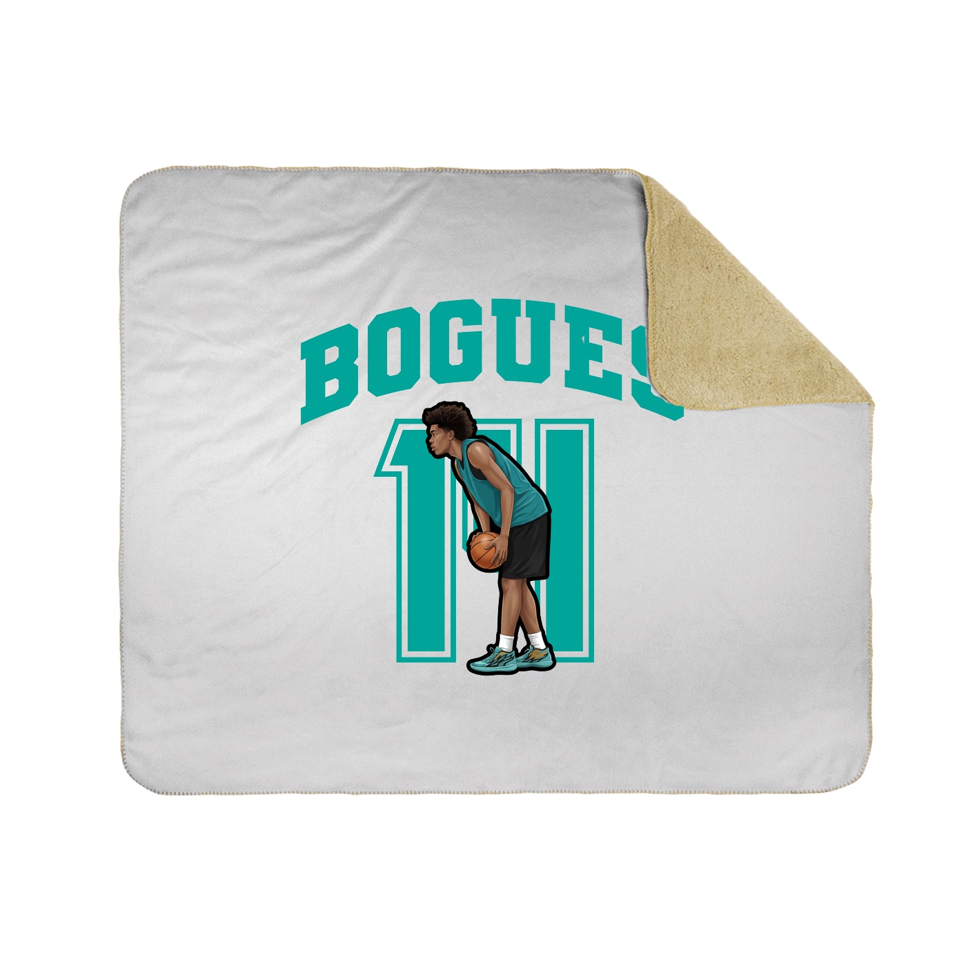 Throw Blanket — Number in White