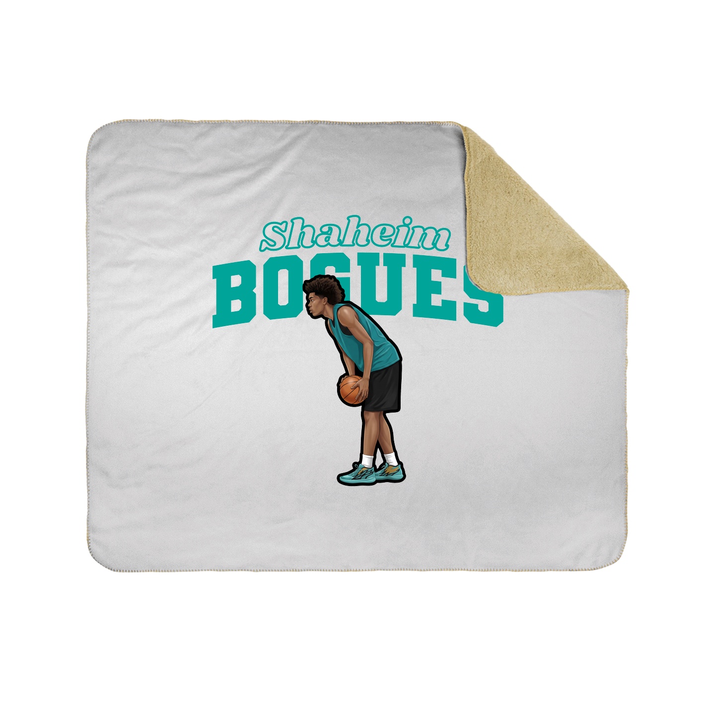 Throw Blanket — Name Arch in White