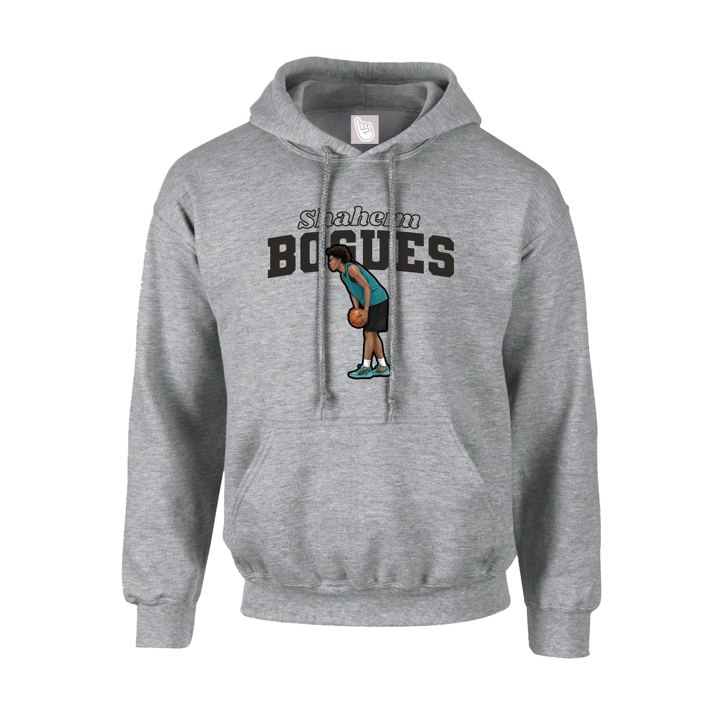 Hoodie — Name Arch in Grey
