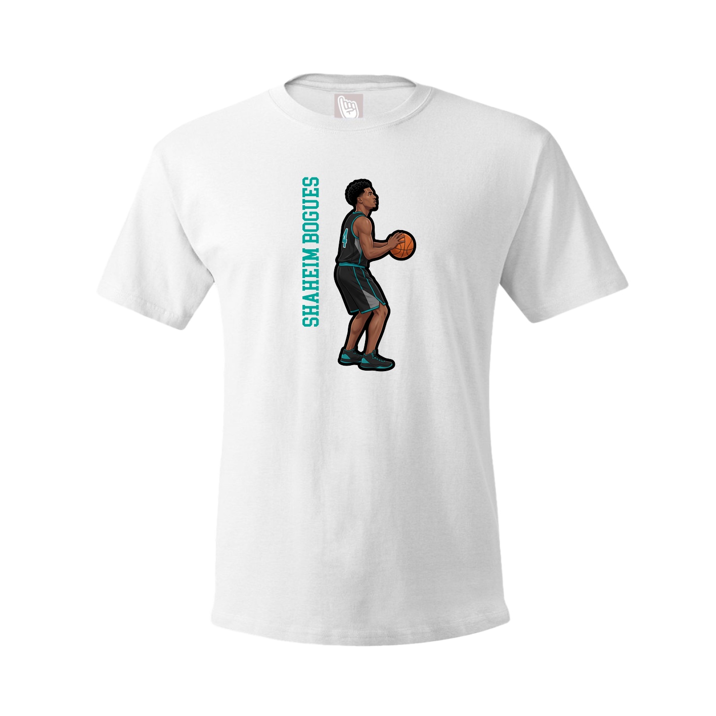 Tee — Name Vertical in White